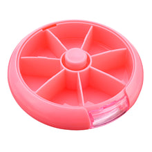 7 Slots Round Storage Tool Box Screw Nut Orange Pink Color Box