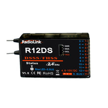 Radiolink AT10II 12CH RC Transmitter and Receiver R12DS 2.4GHz DSSS&FHSS Spread Radio Remote Controller for RC Drone/Fixed Wing/Multicopters/Helicopter