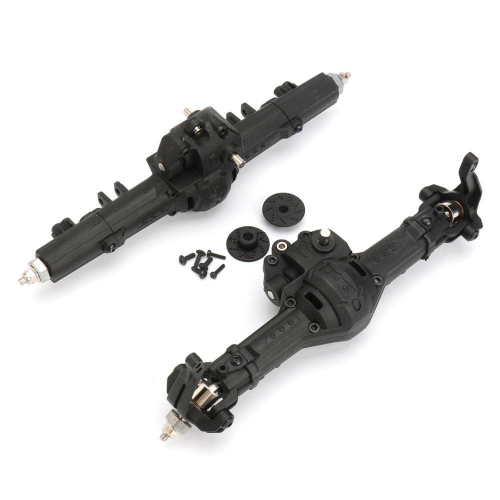 Front +Rear Black Gear Box Set for 1/10 Axle HG P401/P402/P601 Crawler RC Car Truck Parts