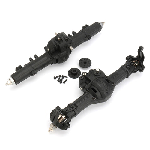 Front +Rear Black Gear Box Set for 1/10 Axle HG P401/P402/P601 Crawler RC Car Truck Parts