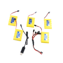 5PCS JJRC Q64 700MAH 5C 6V Lipo Battery w/ 1Pc USB Line w/DYX-0009 For Q63 Q64 NB2803 RC Car