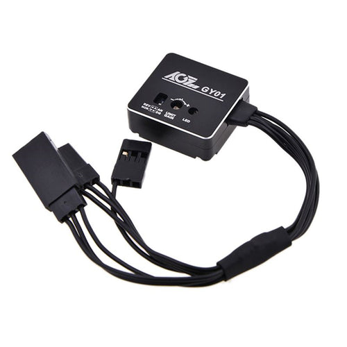 AGFRC GY01 Aluminum Case High Stability Drift Tuned Gyro for 1/8 1/10 RC Car Boat Model