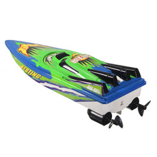 Red Green Plastic Durable Remote Control Twin Motor High Speed Racing RC Boat Toy