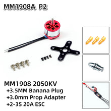 AEORC RC Power Combo MM1908 1908 2050KV KV2050 C20 Brushless Motor +20A ESC+3.5mm Banana Plug Combo for RC Fixed Wing Airplane Plane