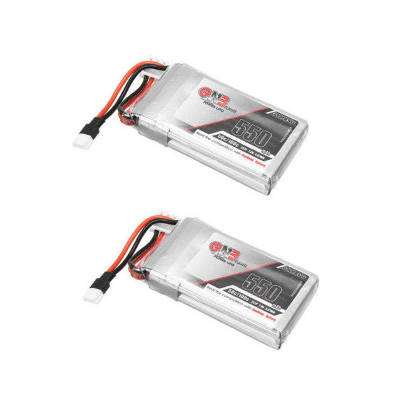 2PCS Gaoneng GNB 7.4V 550mAh 50C Lipo Battery With White Plug