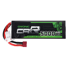 Ovonic 7.4V 5000mAh 50C 2S Lipo Battery Deans Plug for 1/8 1/10 RTR RC Car 