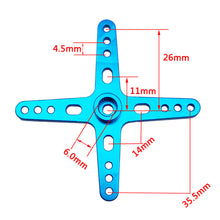 25T 6MM Metal Cross Servo Arm Horn For KST 215MG 315MG MS325 320 Servo