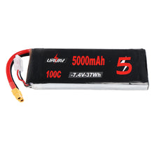 URUAV 7.4V 5000mAh 100C 2S Lipo Battery XT60 Plug for RC Drone Quadcopter
