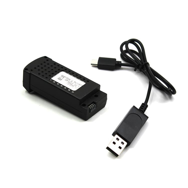 SG106 RC Quadcopter Spare Parts 3.7V 1600mah Lipo Battery USB Charging Cable Set