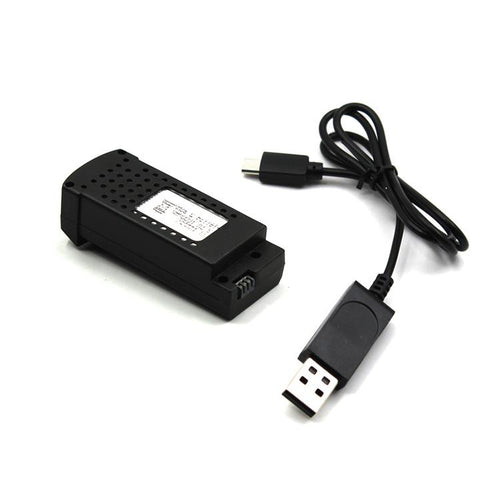 SG106 RC Quadcopter Spare Parts 3.7V 1600mah Lipo Battery USB Charging Cable Set