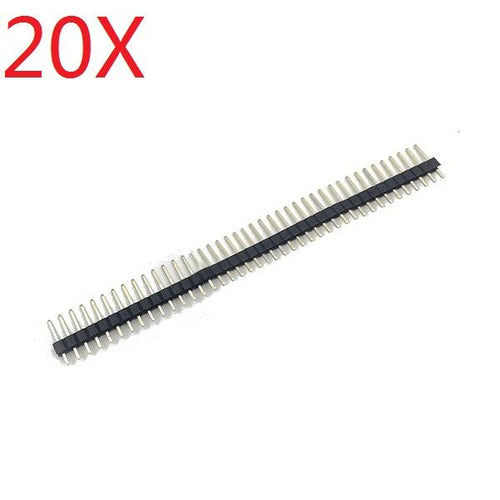 20X 40 Pin Male 2.54mm Spacing Single Row