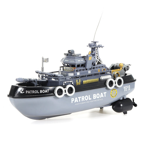 1629 4CH Patrol RC Boat Military Ship Vehicle Models Children Toy Without Battery