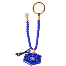 RJXHOBBY USB RJX2976BLU LED Light Helping Hands Magnifier Station Blue Color for Soldering