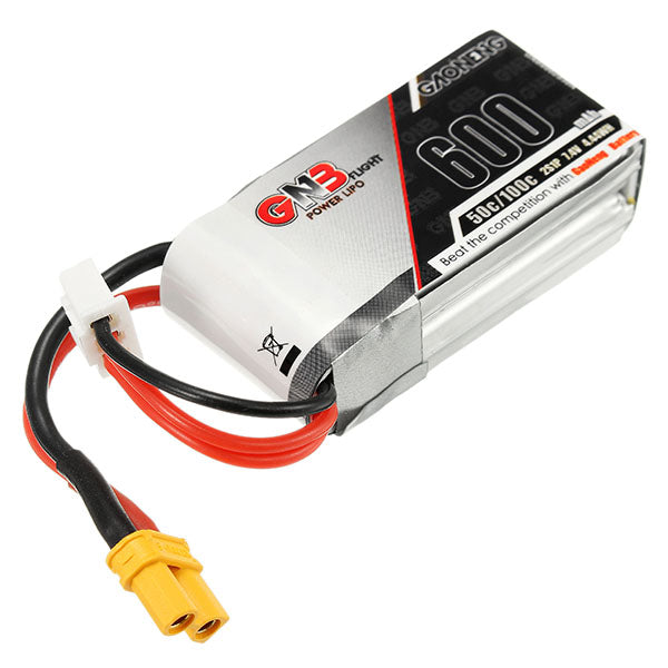 GAONENG GNB 7.4V 600mAh 2S 50C Lipo Battery XT30 Plug for RC Drone FPV Racing