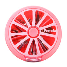 7 Slots Round Storage Tool Box Screw Nut Orange Pink Color Box
