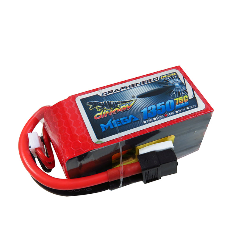Giant Power DINOGY MEGA GRAPHENE 2.0 14.8V 1350mAh 4S 75C Lipo Battery XT60 For FPV Racing Drone