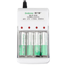 Delipow 4 Slots AC 220V Battery Charger with 4Pcs Rechargeable 1.2V AA Lipo Battery