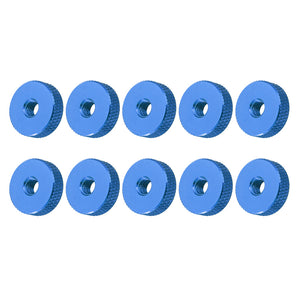 10Pcs M5 Manual Knurled Thumb Aluminum Alloy Screw Nut Spacer Flat Washer