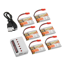 6Pcs ZOP POWER 3.7V 750mAH 30C 1S Lipo Battery JST Plug With Charger For RC Model