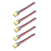 5PCS AMASS XT60+ Male Plug Connector 14AWG 10cm Power Cable Wire