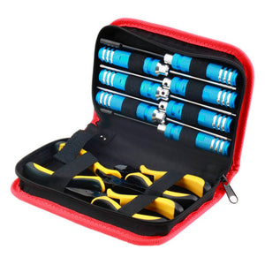 10 in 1 RC Helicopter Screwdriver Pliers Hex Repair Tools Box Set with Bag