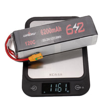 URUAV 22.2V 6200mAh 120C 6S Lipo Battery XT90 Plug for RC Drone