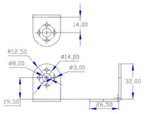 L-shaped Servo Bracket PTZ Robotic Manipulator DIY Robot Mount