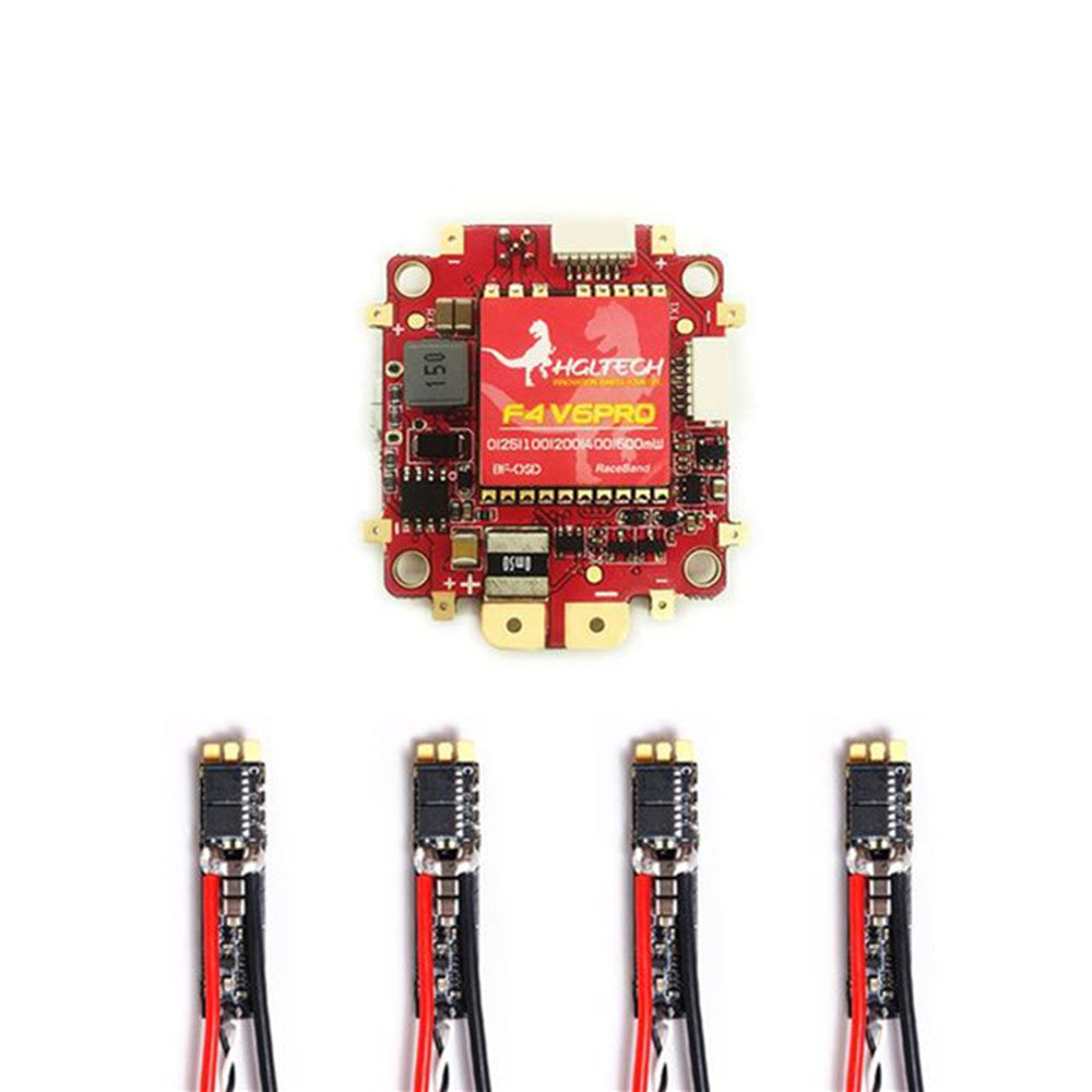 HGLRC F4 V6 PRO Flight Controller 5.8G 48CH VTX+4 PCS Forward FD50A 2-6S Blheli_32 ESC for RC Drone