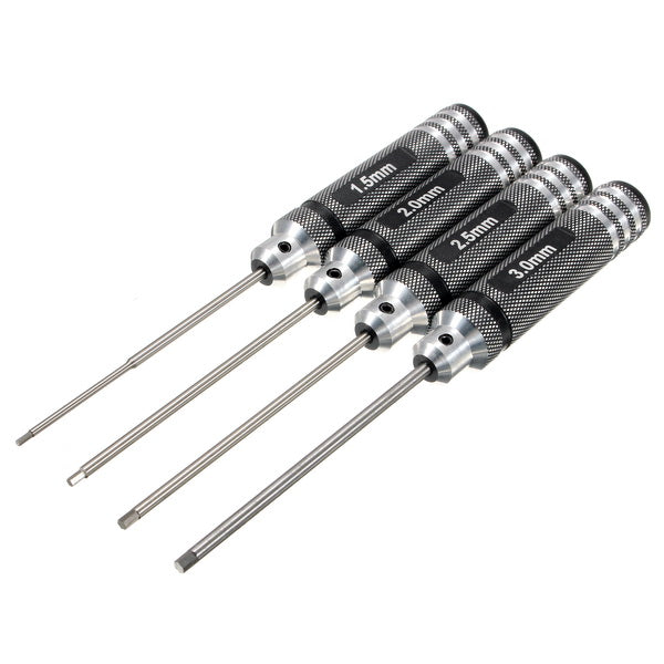 4Pcs AZLRC ONERC Hex Driver H1.5/H2.0/H2.5/H3 Screwdriver Tool Set Black