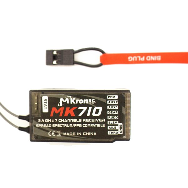 Mkron 2.4G 7CH MK710 DSM2 DSMX Compatible Receiver Support PPM Output