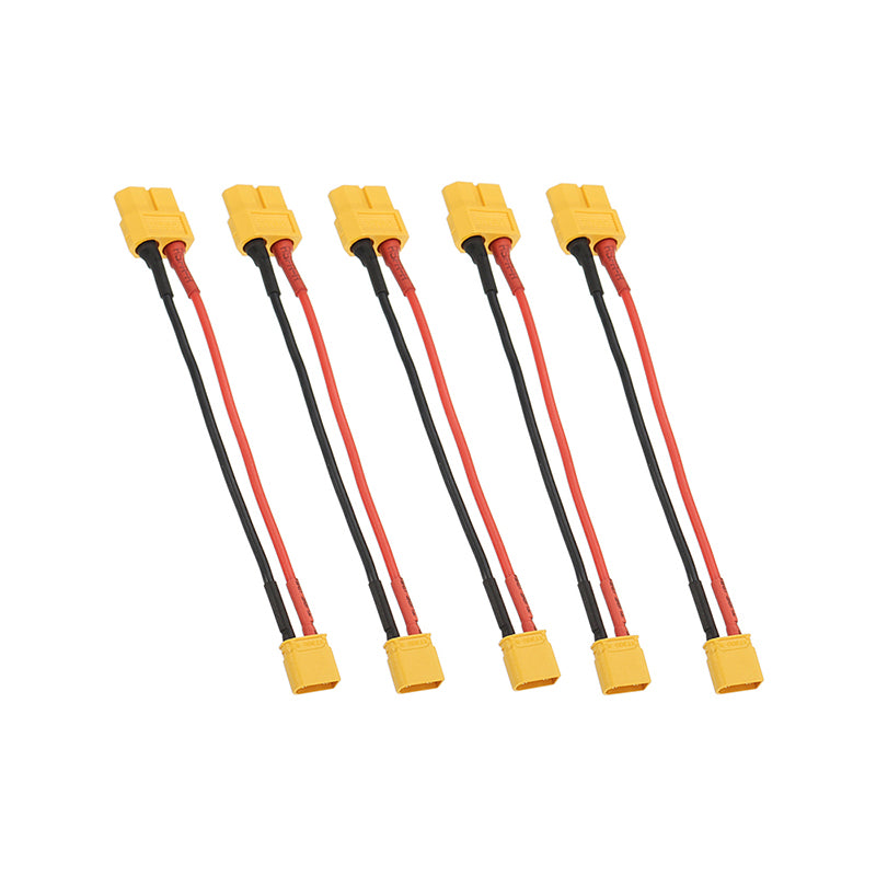 5Pcs 10cm 20AWG XT60 Female Plug to XT30 Male Plug Cable Adapter for Battery Charging