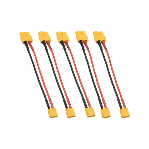 5Pcs 10cm 20AWG XT60 Female Plug to XT30 Male Plug Cable Adapter for Battery Charging