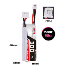 2Pcs Gaoneng GNB 7.6V 300MAH 50C 2S HV 4.35V PH2.0 Lipo Battery for Emax TinyhawkS FPV Racing Drone