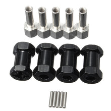 4pcs RC 1/10 Model Car Aluminum Alloy Extended Wheel Hex Hub Upgrade Parts Black