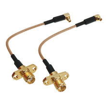 Turbowing MMCX to SMA/RP-SMA Female Flange FPV Antenna Extension Cord