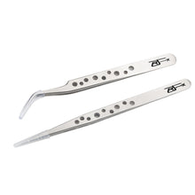 RJX Straight 45° Curved  Stainless Steel Pincer Tweezer Repairing Tool With Cooling Hole  For RC Models