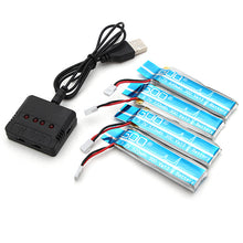 4 x WLtoys V977 V930 3.7V XK K110 520MAH Upgrade Lipo Battery With Charger