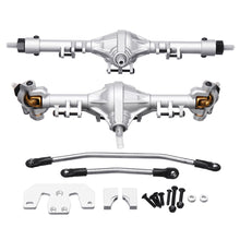 2PCS Silver Pass Metal Front And Rear Bridge Axle Tread 192MM For 1/10 SCX10 RC car