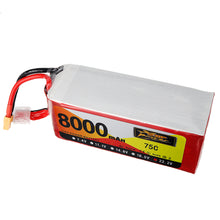 ZOP Power 22.2V 8000mAh 75C 6S Lipo Battery XT60 Plug for RC Drone 