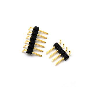 10Pcs Lantianrc 2.54mm Gold-plated 3U Reverse Curved Single Row Male Pin Header for RC Drone