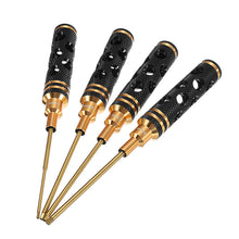 4PCS HSS Titanium Black Hex Screw Driver Screwdrivers Repairing Hand Tool H1.5/2.0/2.5/3.0