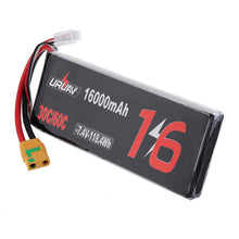 URUAV 7.4V 16000mAh 30/60C 2S Lipo Battery XT90 Plug for RC Quadcopter Agriculture Drone Outdoor Charger Power