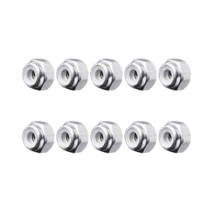 10Pcs M2 Manual Knurled Thumb Aluminum Alloy Screw Nut Spacer Flat Washer