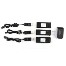 3x VISUO XS809HW XS809W Battery Charger Set 3.7V 900mAH 30C Lipo Battery 