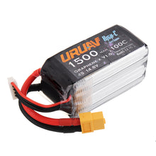 URUAV Graphene-X V1.0 4S 14.8V 1500mAh 100C Fast Charge Lipo Battery XT60 Li Battery for FPV Racing RC Drone