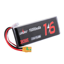URUAV 7.4V 16000mAh 30/60C 2S Lipo Battery XT90 Plug for RC Quadcopter Agriculture Drone Outdoor Charger Power