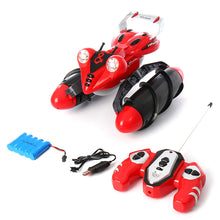 LX 1/14 9025 2.4G 4WD RC Car Amphibious StuntWith Light All-Terrain Off-Road Waterproof Truck Toys 