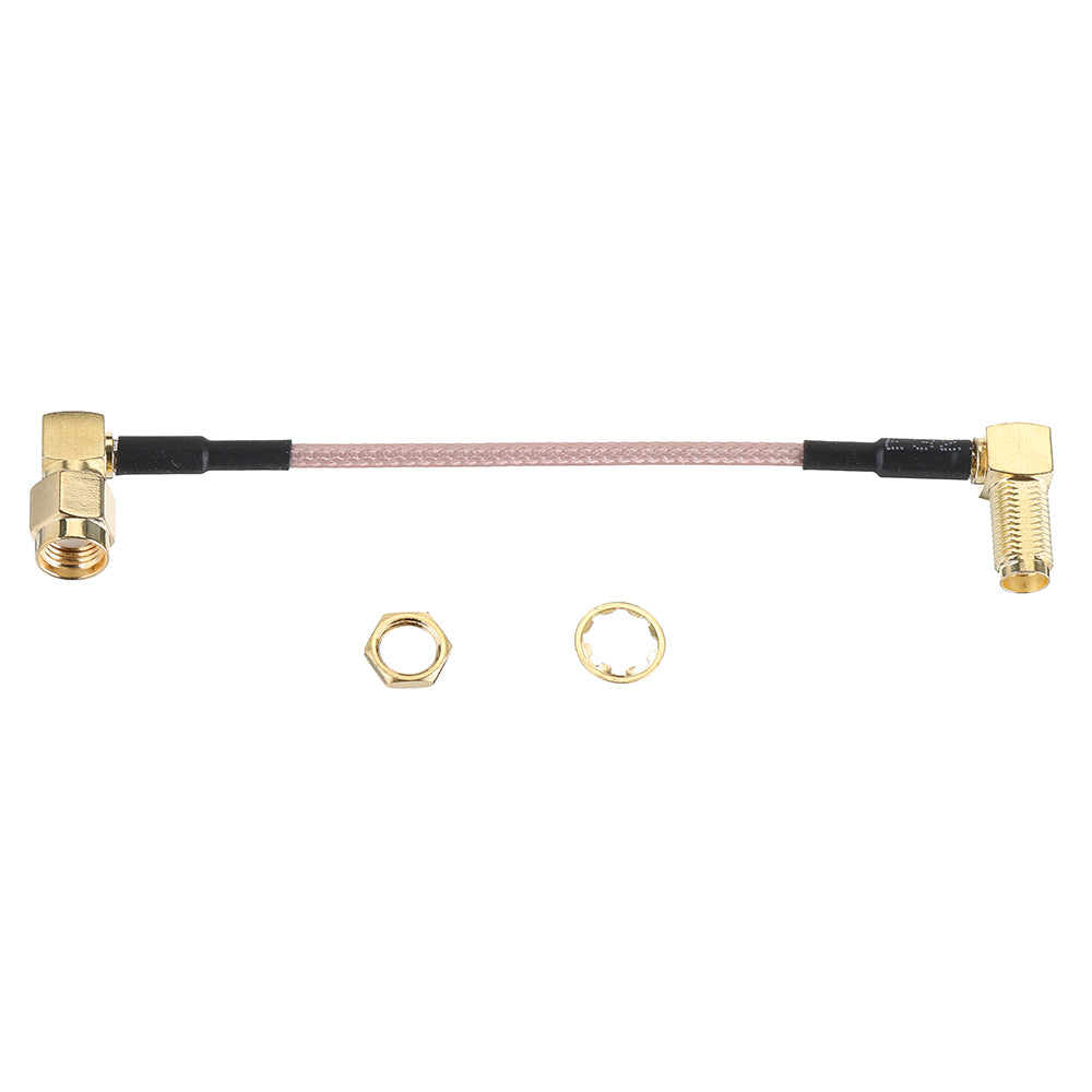 10CM RG316 RP-SMA Male to SMA Female/RP-SMA Female Right Angle RF Adapter Cable Extension Cord for RC Model RC Drone 