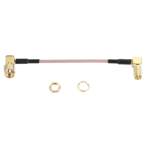 10CM RG316 RP-SMA Male to SMA Female/RP-SMA Female Right Angle RF Adapter Cable Extension Cord for RC Model RC Drone 