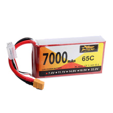 ZOP Power 7.4V 7000mAh 65C 2S Lipo Battery XT60 Plug for RC Raing Drone